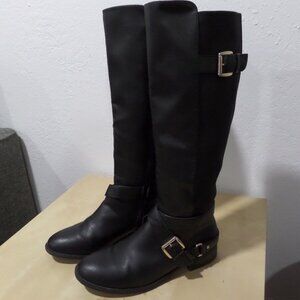Vada Black Knee-High Riding Boots